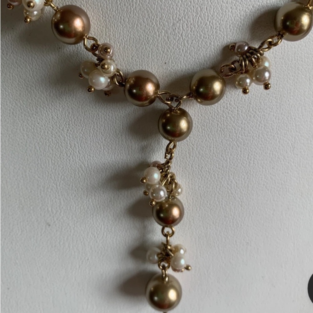 Vintage Very Pretty Gold and Pearl Necklace by Sara Coventry